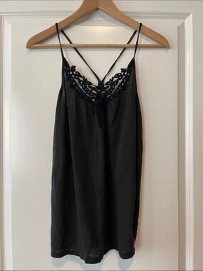 Wilfred Black Lace-Trim Cami